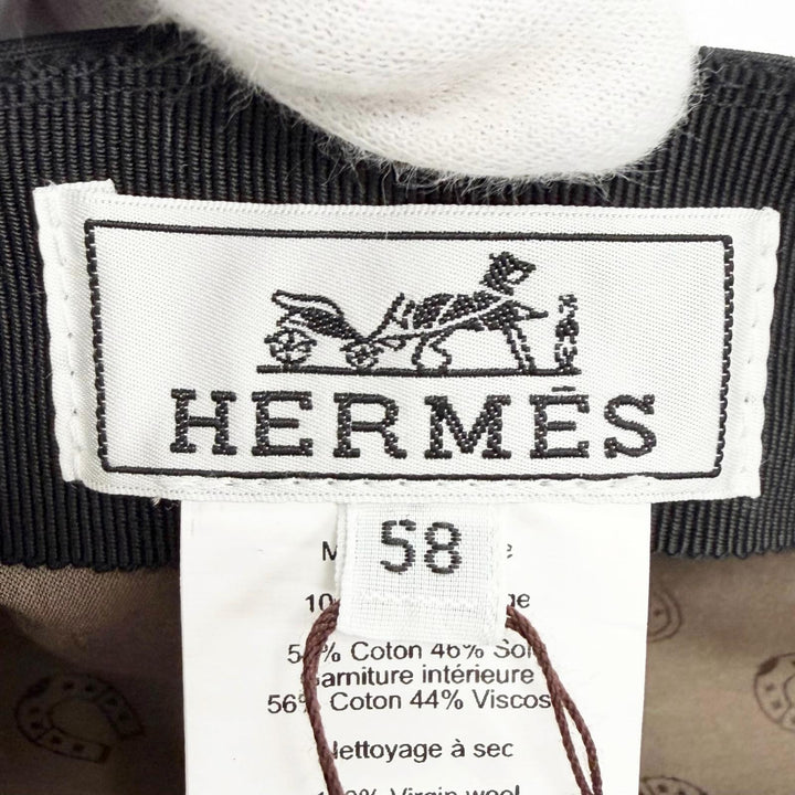 未使用品△HERMES エルメス キャスケット ヴォーバン ジャンプ スプリットピン3個 ブラック 58 仏製 正規品 レディース 定価132000円