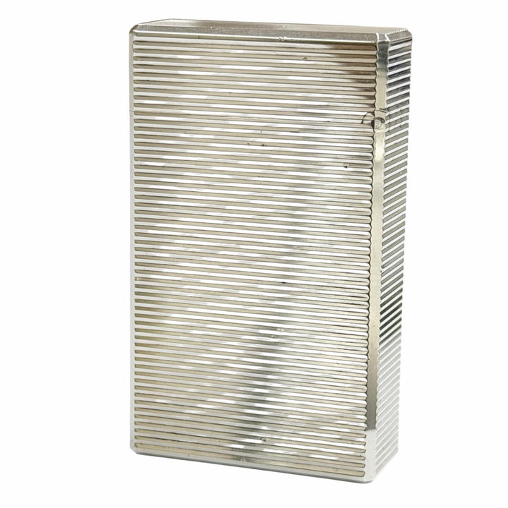 極美品▼Dupont デュポン ライン1 ロング スクエア ローラー式 ガスライター シルバー フランス製 メンズ 着火確認済み