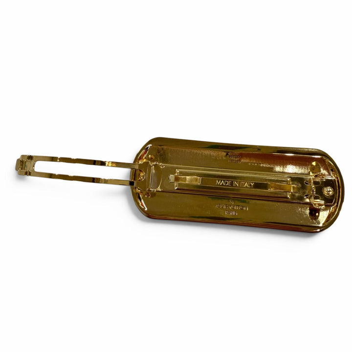 極美品☆LOUIS VUITTON ルイヴィトン M80277 ナノグラム バレッタ ヘアアクセサリー ゴールド イタリア製 レディース 箱・保存袋付き