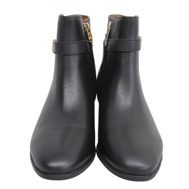 未使用品▲COACH コーチ CC627 DEAN LTR-SIG BOOTIE レザー シグネチャーキャンバス ブーティ ブラック 24.5 レディース 箱付き