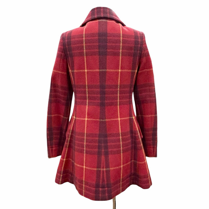 美品△Vivienne Westwood Red Label ヴィヴィアンウエストウッド レッドレーベル ウール オーブボタン チェック柄 魔女コート 2 正規品
