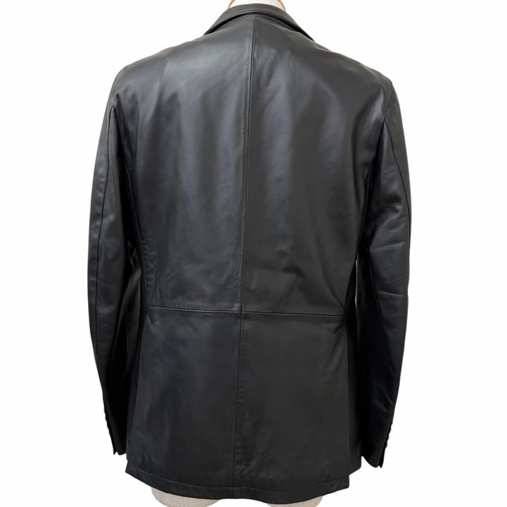 未使用品□TAGLIATORE タリアトーレ CHI23-02 CARSON JP 羊革 シングル テーラードジャケット ブラック 50 イタリア製 正規品 メンズ