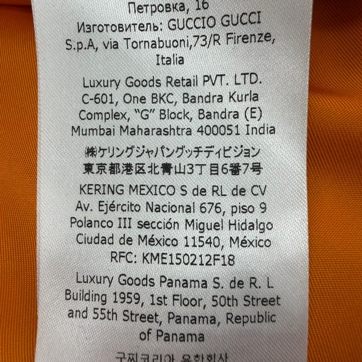 極美品▼GUCCI グッチ 774330 2WAY 中綿入り ダブルジップアップ ナイロンサテンコート チャコールグレー 50 イタリア製 正規品 メンズ