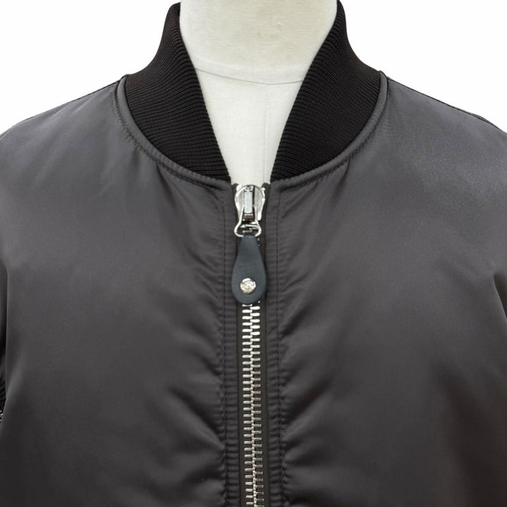 極美品▼GUCCI グッチ 774330 2WAY 中綿入り ダブルジップアップ ナイロンサテンコート チャコールグレー 50 イタリア製 正規品 メンズ