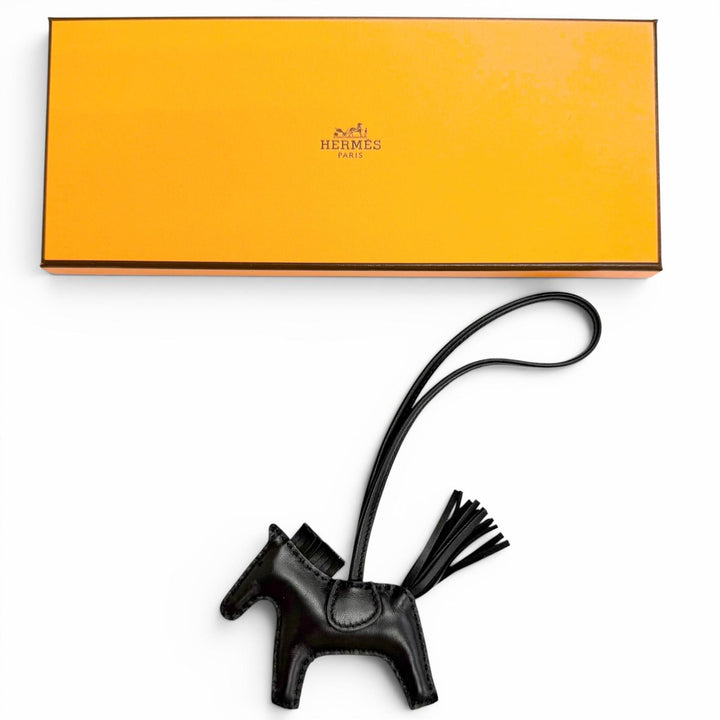 極美品△HERMES エルメス ロデオチャーム PM アニョーミロ ソーブラック バッグチャーム K刻印 フランス製 レディース 箱付き オススメ◎
