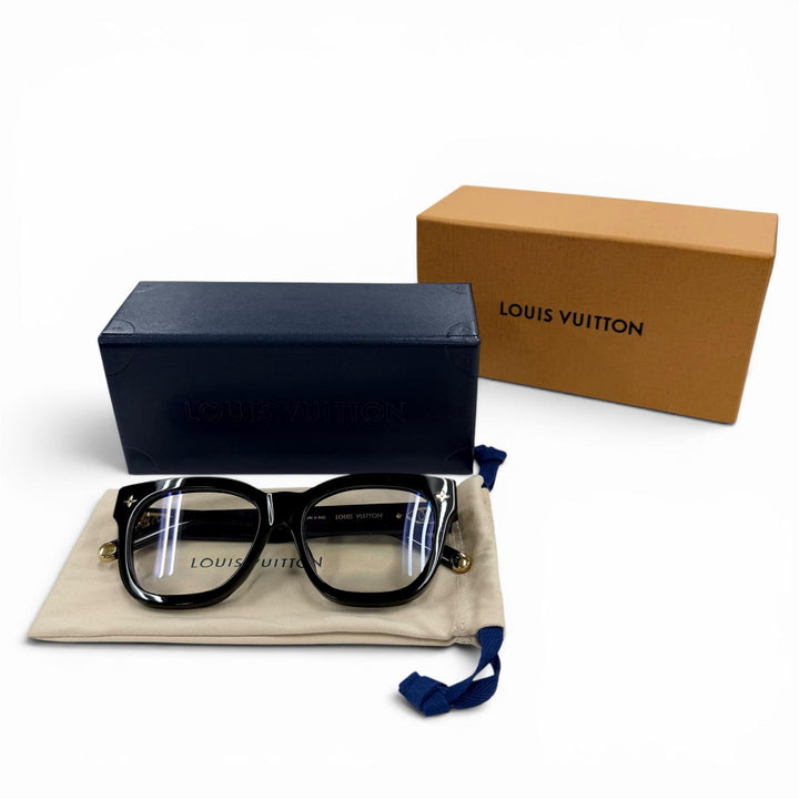 美品◇LOUIS VUITTON ルイヴィトン 2025年製 Z1633E オプティカル マイ モノグラム スクエア メガネ 54□17 143 伊製 レディース メンズ