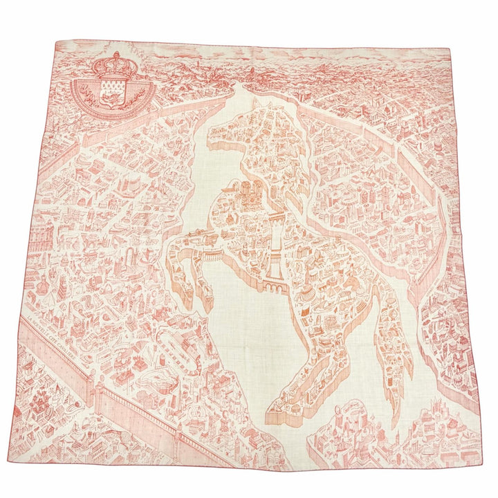 未使用△HERMES エルメス ヌーベル シテ カヴァリエール カレジェアン カシミヤ シルク ナチュラル オレンジ レッド 現行品 定価251900円