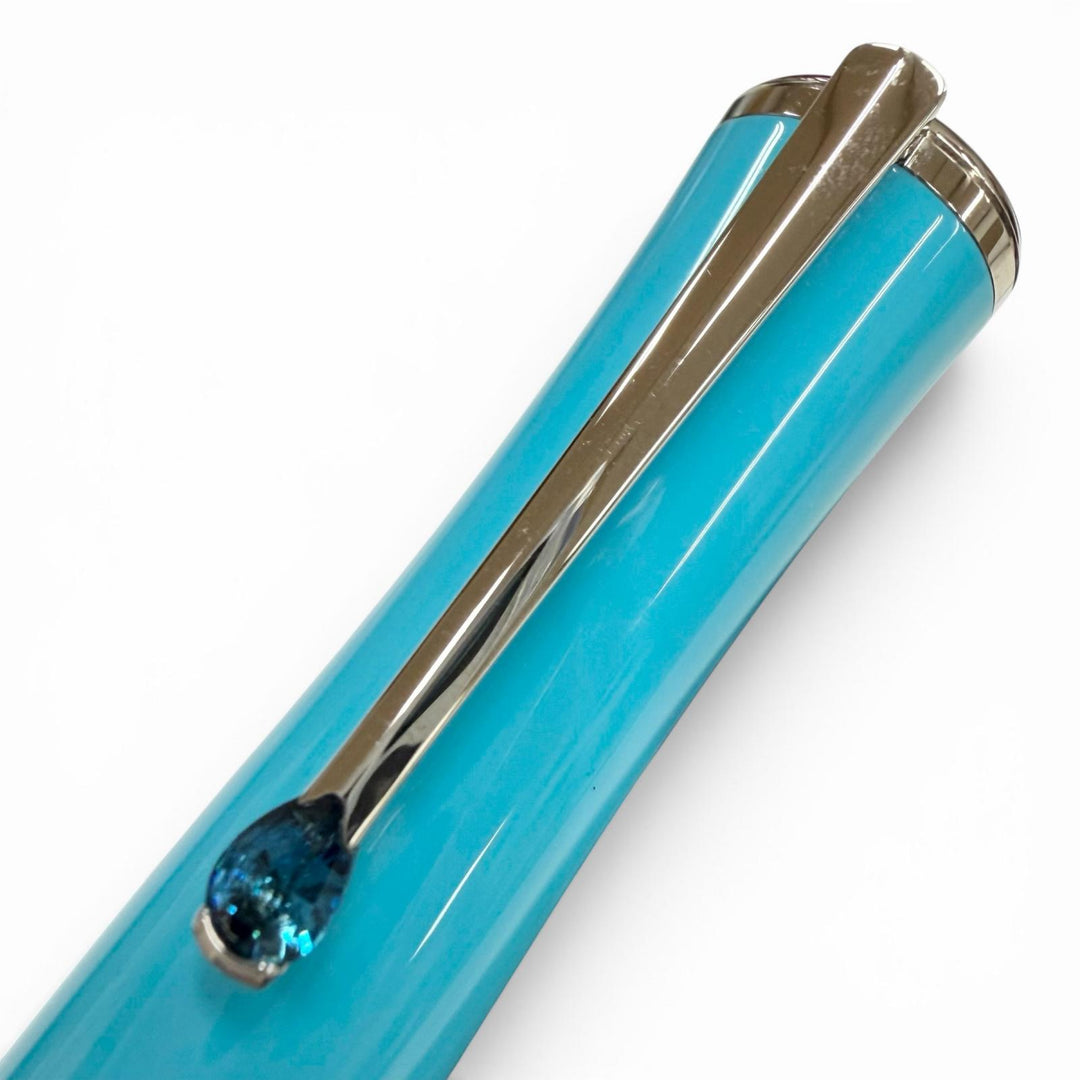 美品▼MONTBLANC モンブラン マリア カラス スペシャルエディション ブルージェムストーン ボールペン ターコイズ 筆記◎ 定価168300円