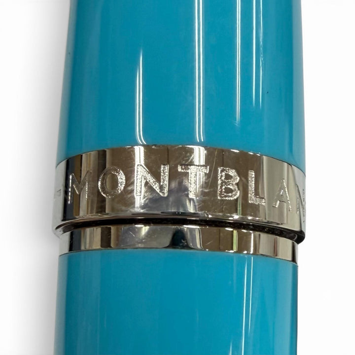美品▼MONTBLANC モンブラン マリア カラス スペシャルエディション ブルージェムストーン ボールペン ターコイズ 筆記◎ 定価168300円