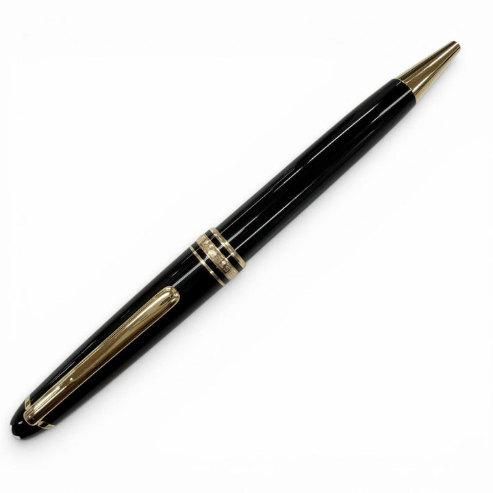 極美品▼MONTBLANC モンブラン マイスターシュテュック クラシック ホワイトスター ツイスト式 ボールペン ブラック ゴールド 筆記確認済