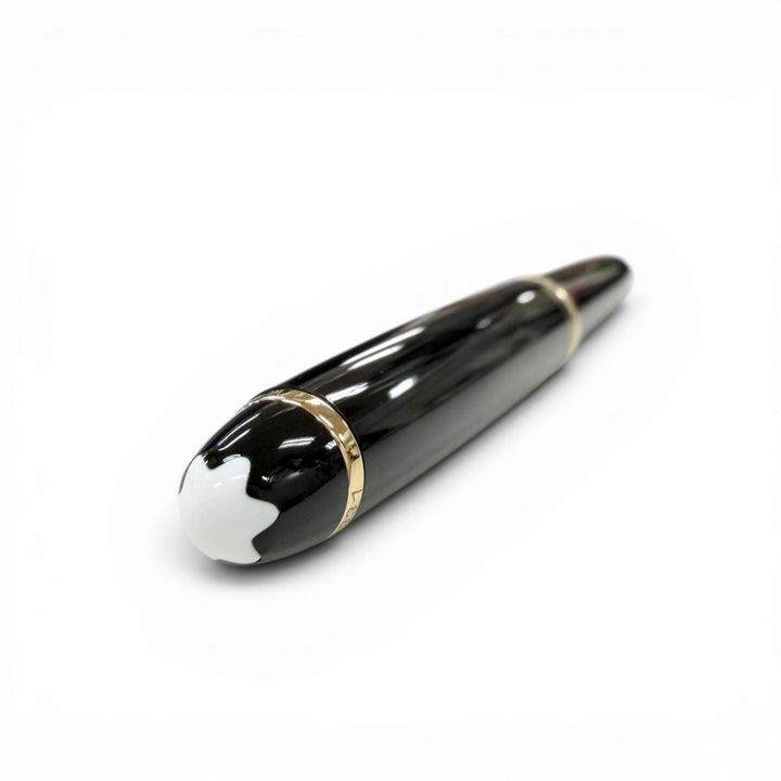 極美品▼MONTBLANC モンブラン マイスターシュテュック クラシック ホワイトスター ツイスト式 ボールペン ブラック ゴールド 筆記確認済