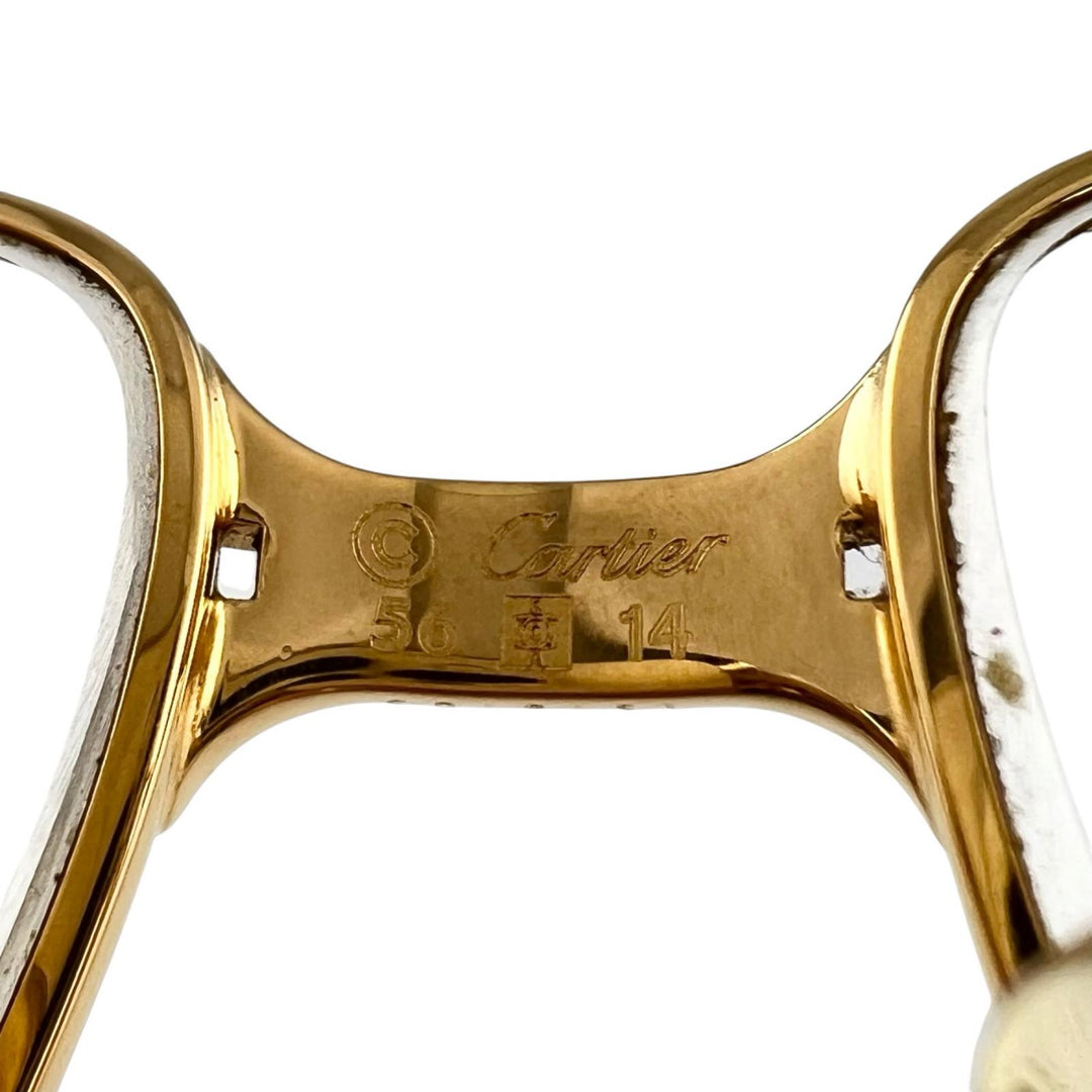 良品▲Cartier カルティエ サントス ドゥ カルティエ ティアドロップ メガネ 眼鏡 アイウェア ゴールド 135 度入り フランス製 メンズ