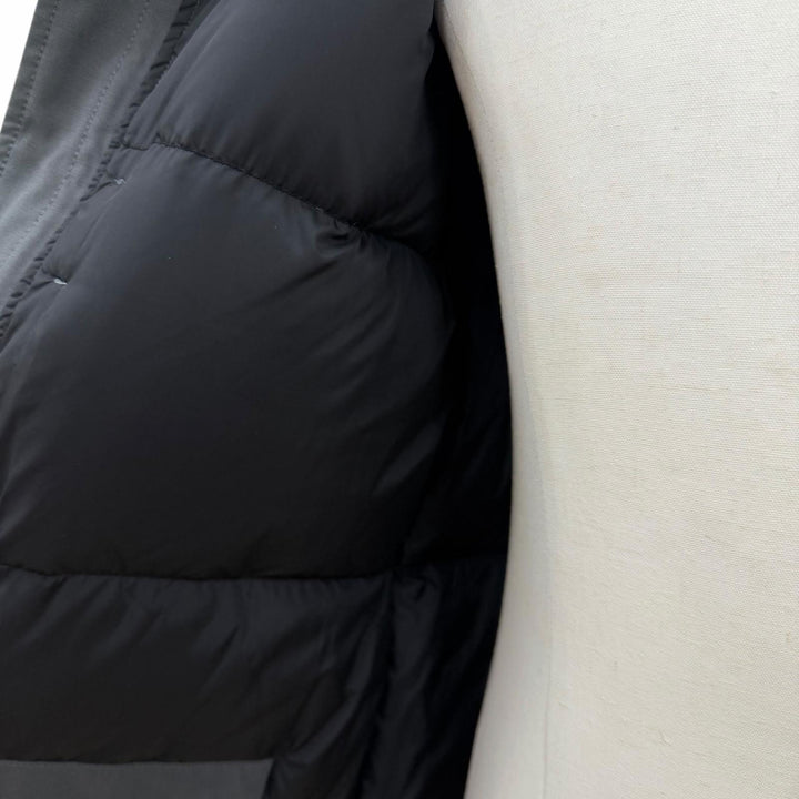 美品▼CANADA GOOSE カナダグース 3438JM Jasper Parka ロゴワッペン ファー付き フーデッド WZIPUP ダウンジャケット グレー M 正規品