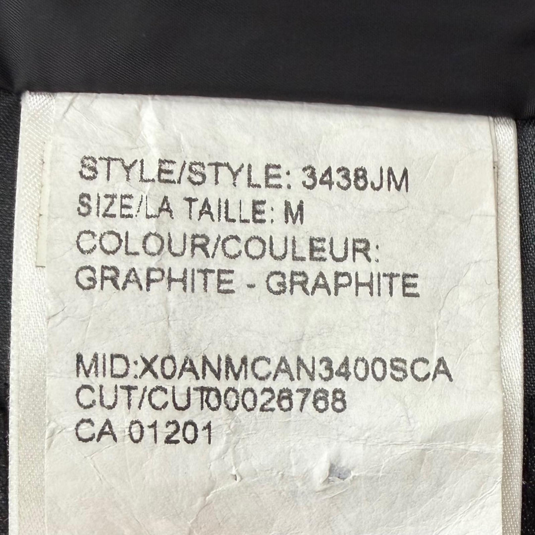 美品▼CANADA GOOSE カナダグース 3438JM Jasper Parka ロゴワッペン ファー付き フーデッド WZIPUP ダウンジャケット グレー M 正規品
