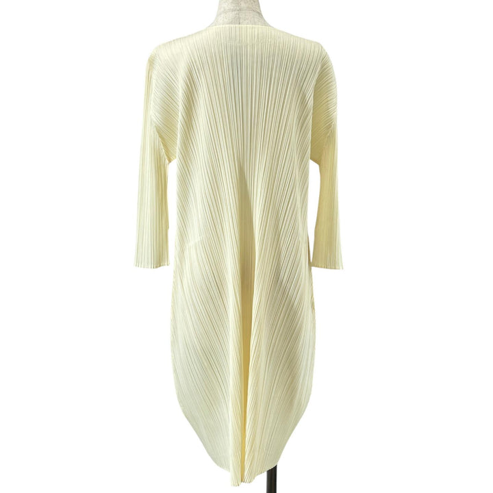 美品▲PLEATS PLEASE プリーツプリーズ イッセイミヤケ PP71-JH167 プリーツ ワンピース アイボリー 2 日本製 正規品 レディース