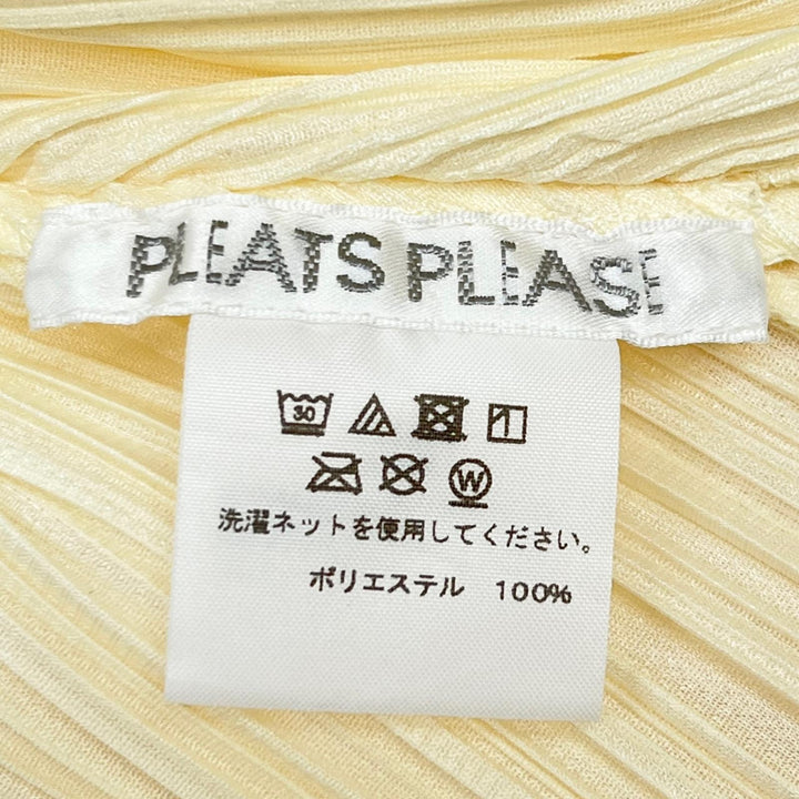 美品▲PLEATS PLEASE プリーツプリーズ イッセイミヤケ PP71-JH167 プリーツ ワンピース アイボリー 2 日本製 正規品 レディース