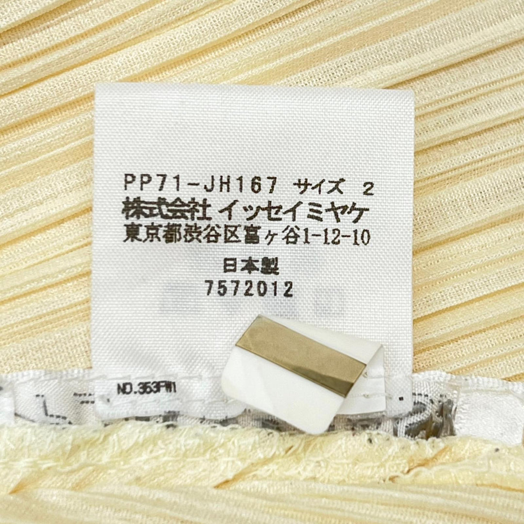 美品▲PLEATS PLEASE プリーツプリーズ イッセイミヤケ PP71-JH167 プリーツ ワンピース アイボリー 2 日本製 正規品 レディース