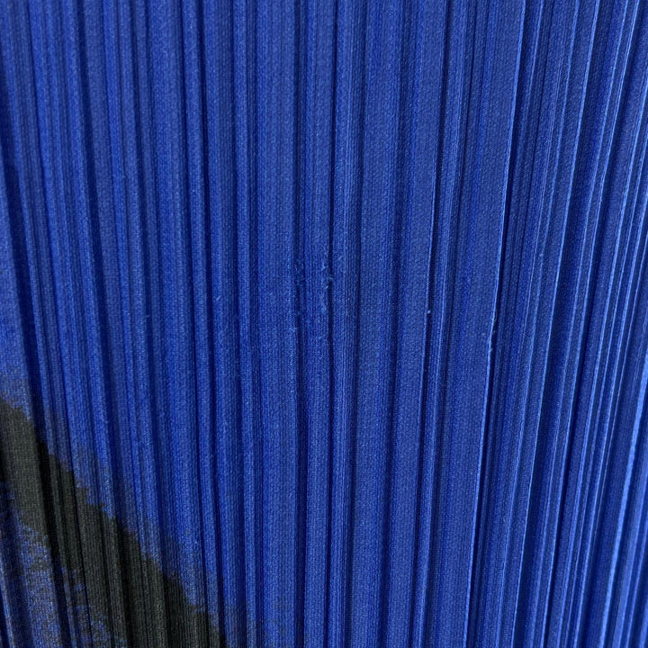 美品▲PLEATS PLEASE プリーツプリーズ イッセイミヤケ PP83-JH734 ワンピース ブルー ブラック 2 日本製 正規品 レディース