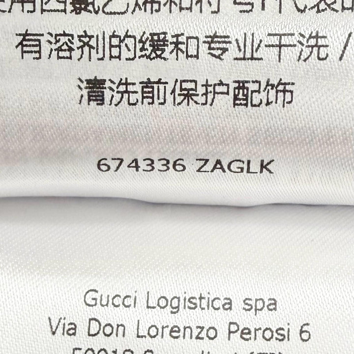 極美品△GUCCI グッチ 674336 GGロゴボタン チェック柄 ノーカラー ツイード ジャケット ネイビー レッド 42 伊製 正規品 レディース
