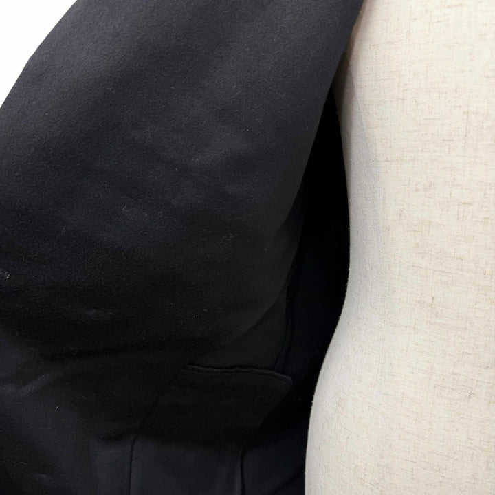 美品□Yohji Yamamoto ヨウジヤマモト ウール100％ 80-90s アーカイブ ロングジャケット チェスターコート ブラック M 日本製 正規品