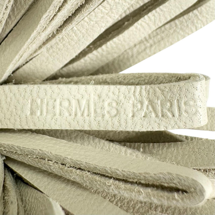 極美品▲HERMES エルメス カルメン ウノドス アニョーミロ シルバー金具 キーリング チャーム ベージュ仏マルファ 製 レディース 箱付き