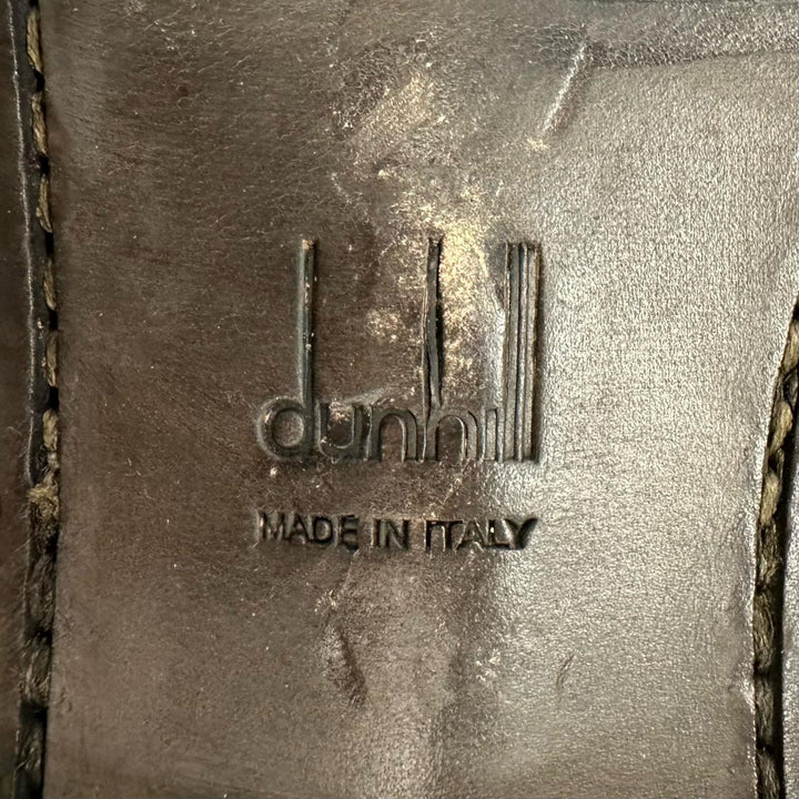 美品▲Dunhill ダンヒル DU24R1216MA レザー ペニーローファー コインローファー ダークブラウン 40 イタリア製 メンズ