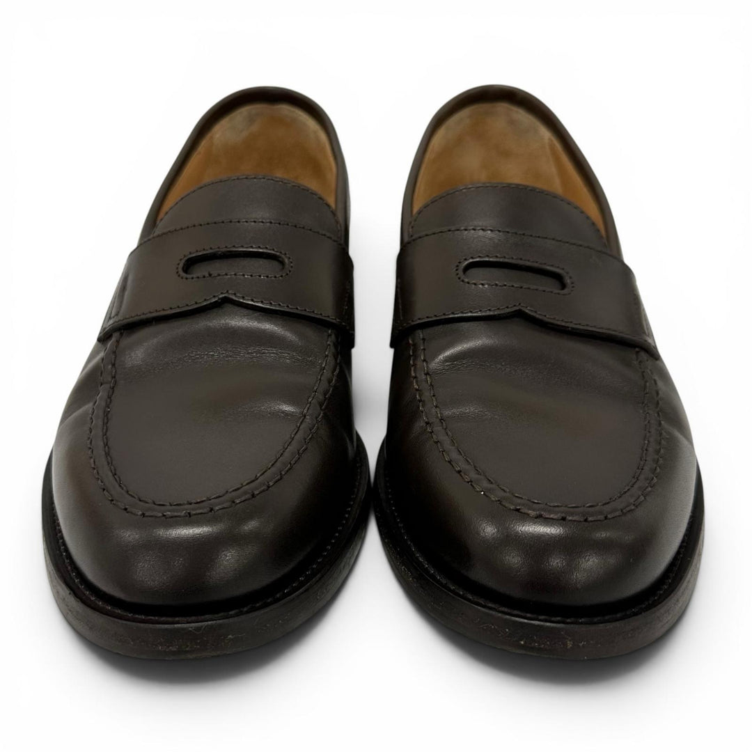 美品▲Dunhill ダンヒル DU24R1216MA レザー ペニーローファー コインローファー ダークブラウン 40 イタリア製 メンズ