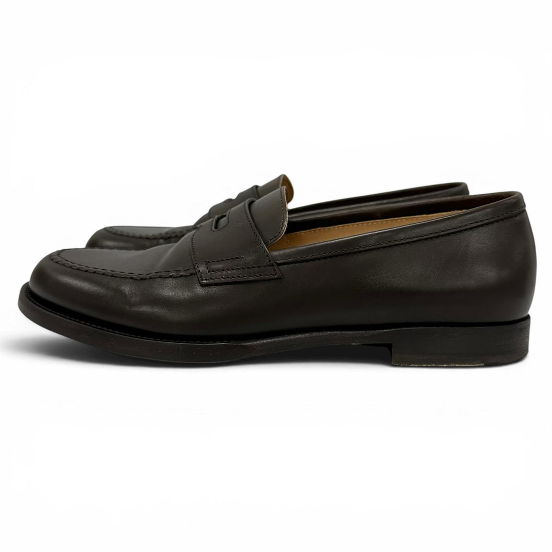 美品▲Dunhill ダンヒル DU24R1216MA レザー ペニーローファー コインローファー ダークブラウン 40 イタリア製 メンズ