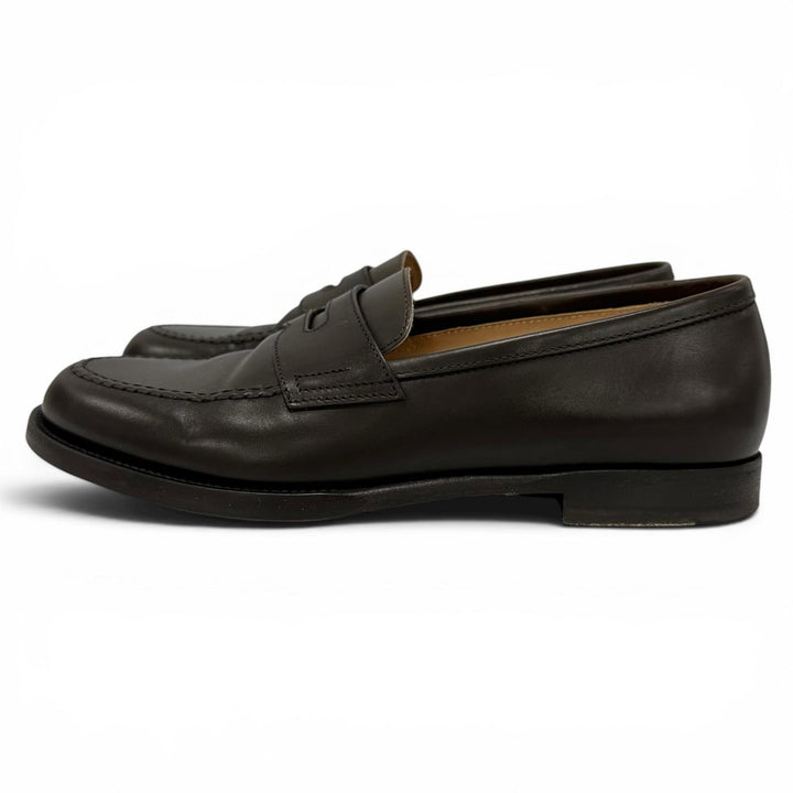 美品▲Dunhill ダンヒル DU24R1216MA レザー ペニーローファー コインローファー ダークブラウン 40 イタリア製 メンズ