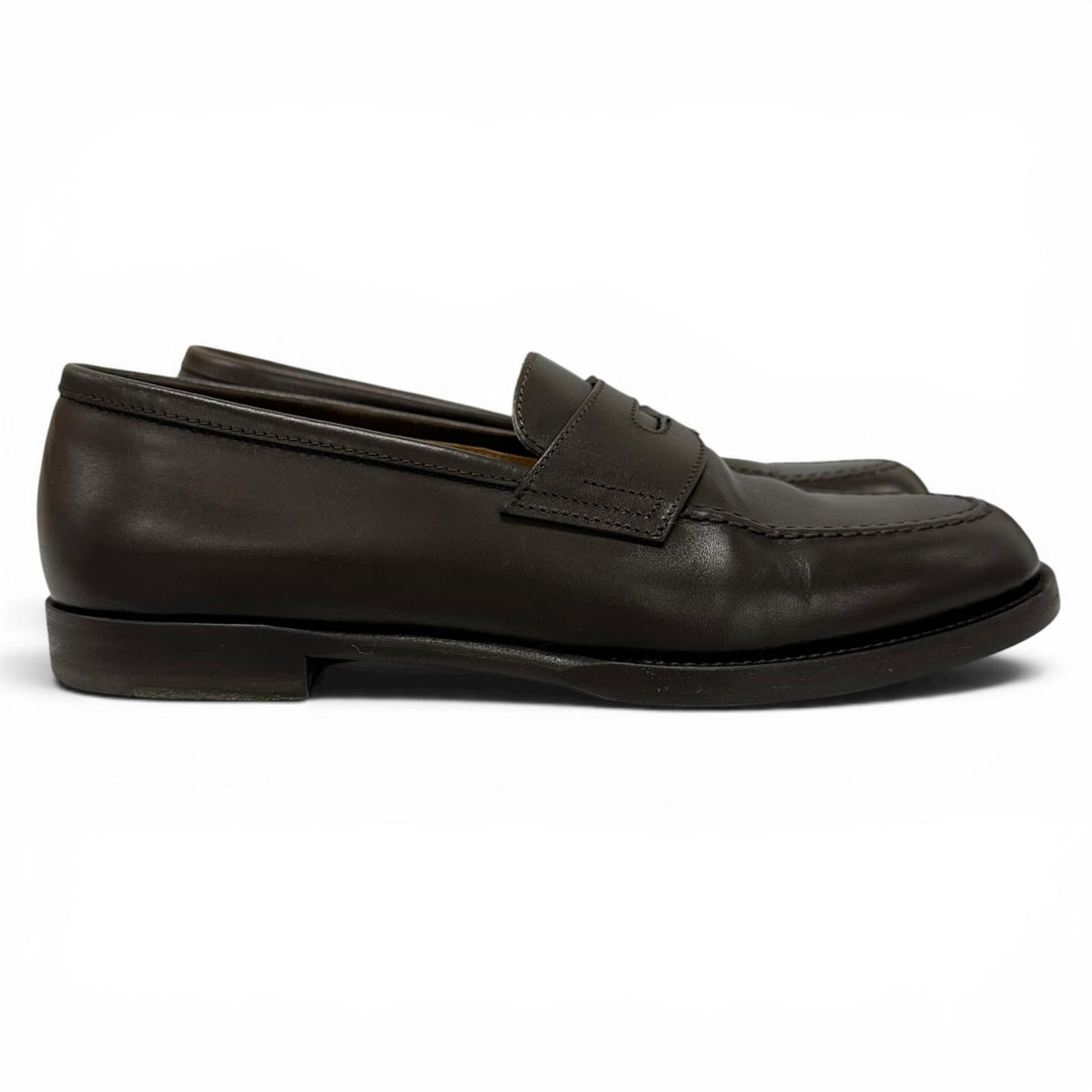 美品▲Dunhill ダンヒル DU24R1216MA レザー ペニーローファー コインローファー ダークブラウン 40 イタリア製 メンズ