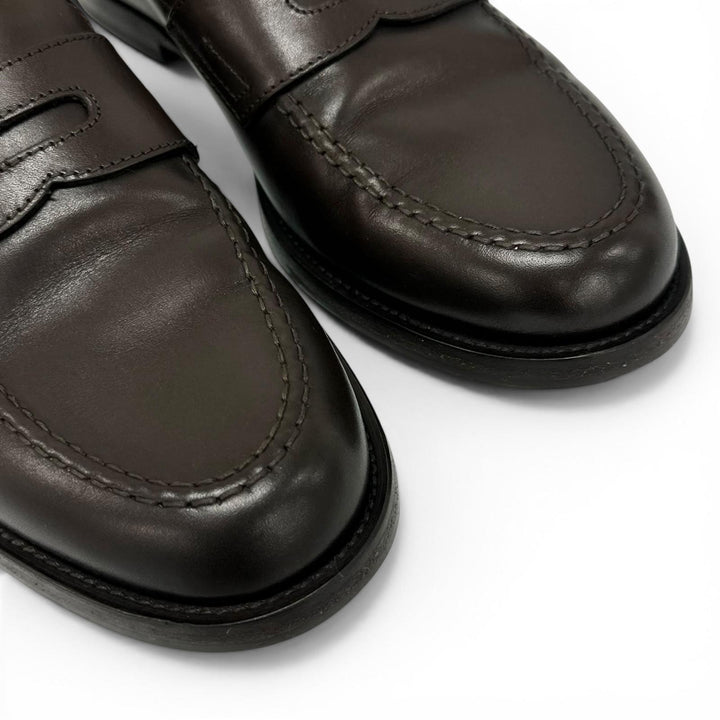 美品▲Dunhill ダンヒル DU24R1216MA レザー ペニーローファー コインローファー ダークブラウン 40 イタリア製 メンズ