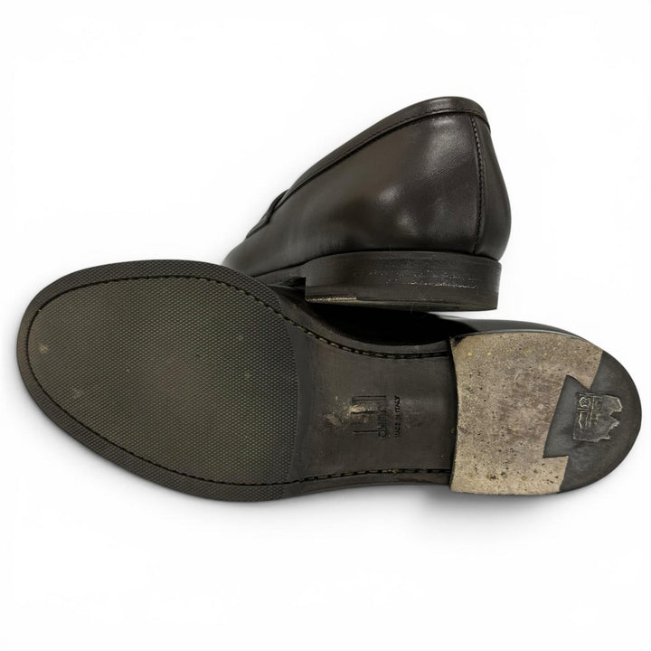 美品▲Dunhill ダンヒル DU24R1216MA レザー ペニーローファー コインローファー ダークブラウン 40 イタリア製 メンズ