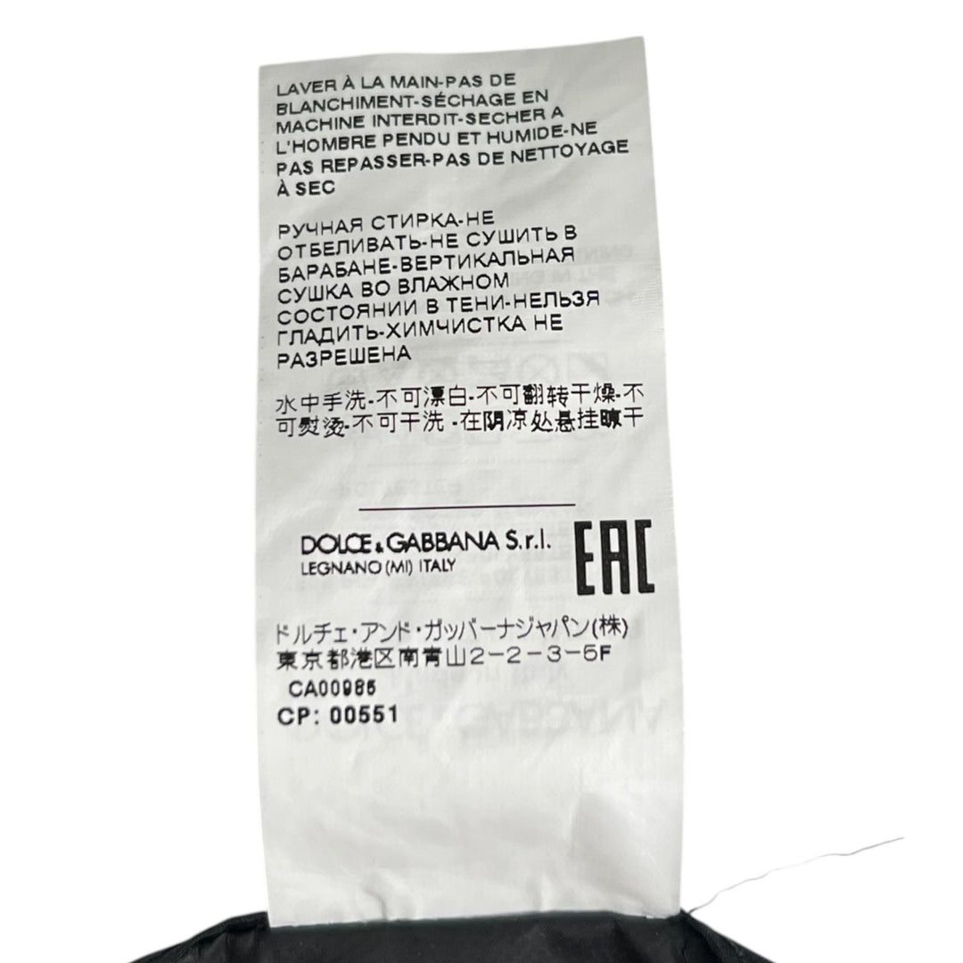 美品▲DOLCE&amp;GABBANA ドルチェ＆ガッバーナ G9ABQTHUMEXN0000 ロゴプレート マウンテンパーカー ブラック S イタリア製 正規品 メンズ