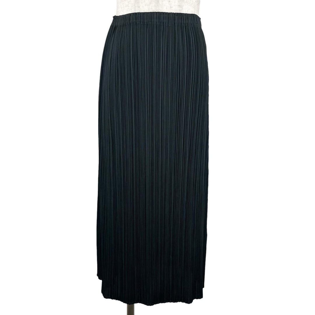 極美品▲PLEATS PLEASE プリーツプリーズ イッセイミヤケ PP55-JG102 プリーツ ロング スカート ブラック 1 日本製 正規品 レディース