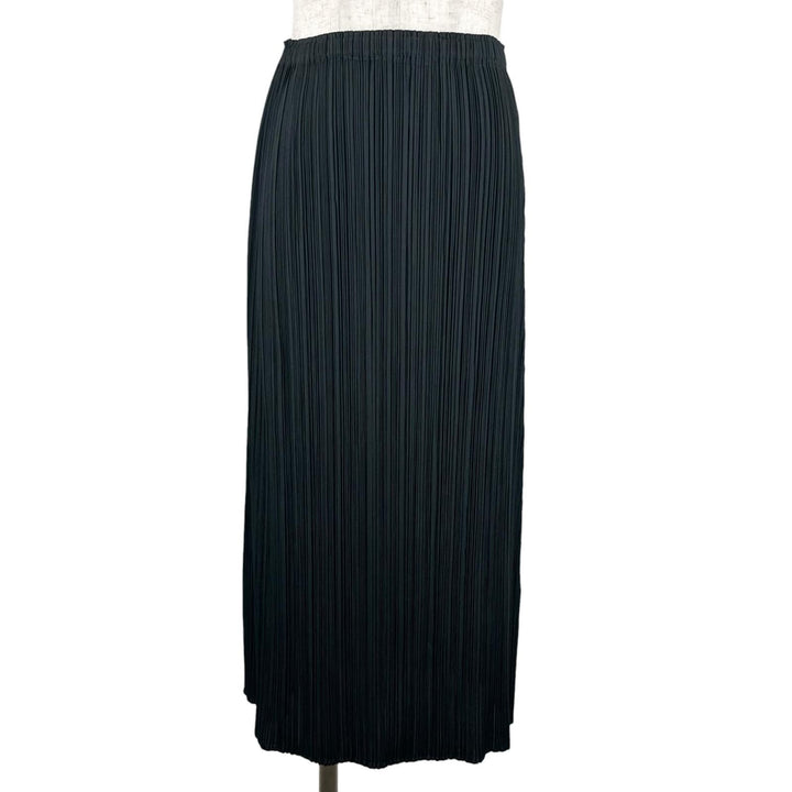極美品▲PLEATS PLEASE プリーツプリーズ イッセイミヤケ PP55-JG102 プリーツ ロング スカート ブラック 1 日本製 正規品 レディース
