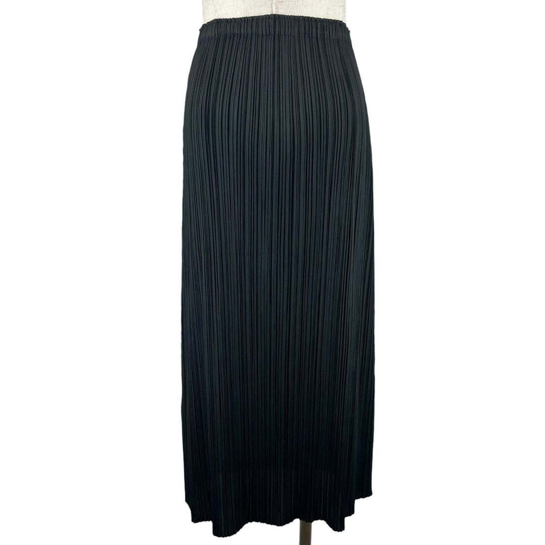 極美品▲PLEATS PLEASE プリーツプリーズ イッセイミヤケ PP55-JG102 プリーツ ロング スカート ブラック 1 日本製 正規品 レディース