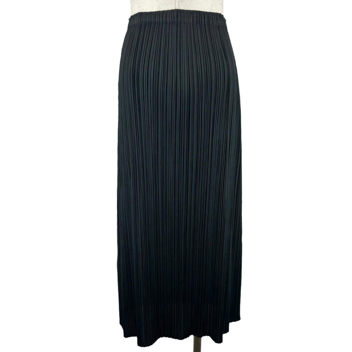 極美品▲PLEATS PLEASE プリーツプリーズ イッセイミヤケ PP55-JG102 プリーツ ロング スカート ブラック 1 日本製 正規品 レディース