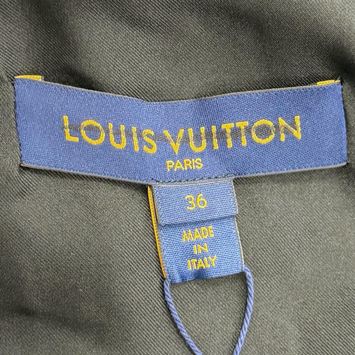 未使用品△LOUIS VUITTON ルイヴィトン ウール モヘア LVロゴ金ボタン ピークドラペル ダブルブレスト テーラードジャケット 36 正規品