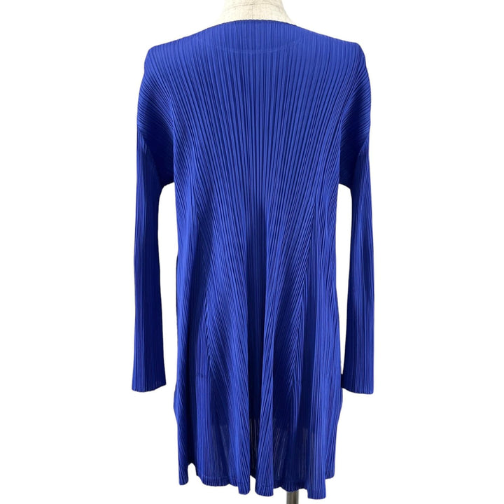 美品▲PLEATS PLEASE プリーツプリーズ イッセイミヤケ PP73-JT223 プリーツ ワンピース ブルー 4 日本製 正規品 レディース