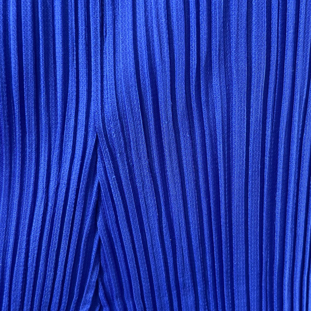 美品▲PLEATS PLEASE プリーツプリーズ イッセイミヤケ PP73-JT223 プリーツ ワンピース ブルー 4 日本製 正規品 レディース
