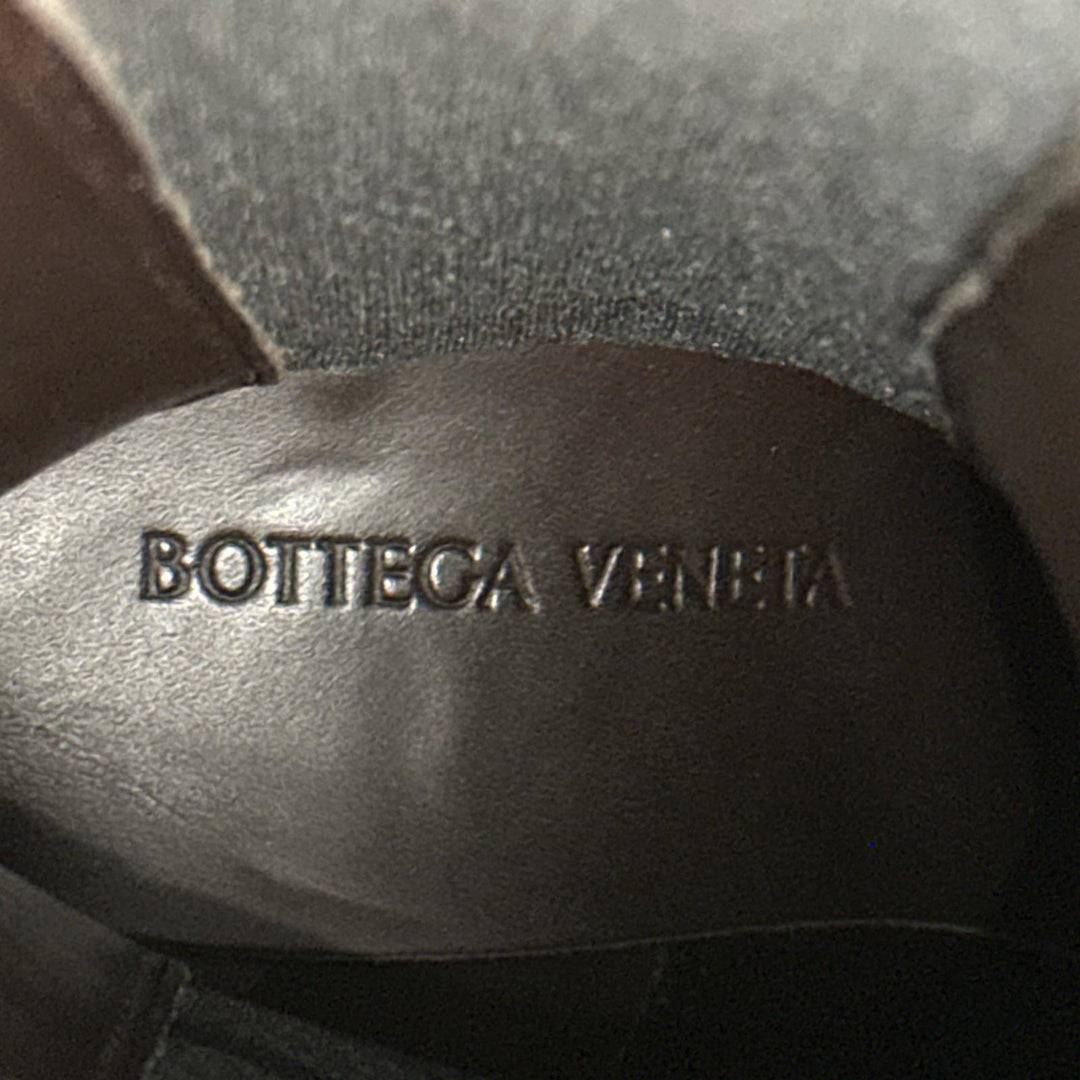美品▲BOTTEGAVENETA ボッテガヴェネタ サイドゴアブーツ ラグブーツ レザー ロングブーツ ブラック 36 イタリア製 レディース 保存袋付