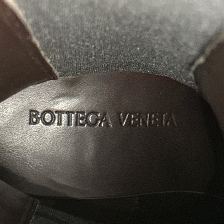 美品▲BOTTEGAVENETA ボッテガヴェネタ サイドゴアブーツ ラグブーツ レザー ロングブーツ ブラック 36 イタリア製 レディース 保存袋付