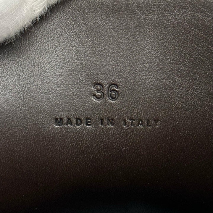 美品▲BOTTEGAVENETA ボッテガヴェネタ サイドゴアブーツ ラグブーツ レザー ロングブーツ ブラック 36 イタリア製 レディース 保存袋付