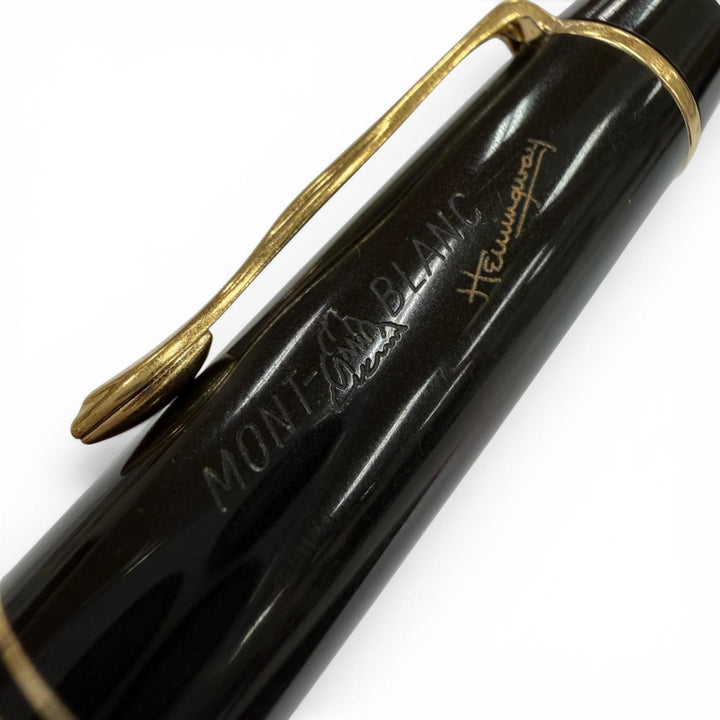良品▼MONTBLANC モンブラン ヴィンテージ 作家シリーズ1992 ヘミングウェイ 世界30000本限定 ボールペン ブラック オレンジ 筆記確認済
