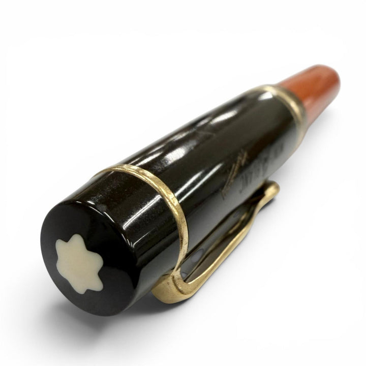 良品▼MONTBLANC モンブラン ヴィンテージ 作家シリーズ1992 ヘミングウェイ 世界30000本限定 ボールペン ブラック オレンジ 筆記確認済
