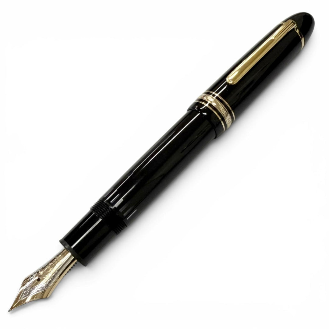 極美品□MONTBLANC モンブラン マイスターシュテュック 149 ペン先14C EFニブ 万年筆 ブラック ゴールド ドイツ製 メンズ 箱付き
