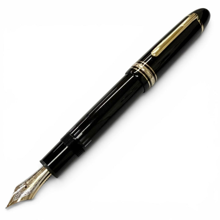 極美品□MONTBLANC モンブラン マイスターシュテュック 149 ペン先14C EFニブ 万年筆 ブラック ゴールド ドイツ製 メンズ 箱付き
