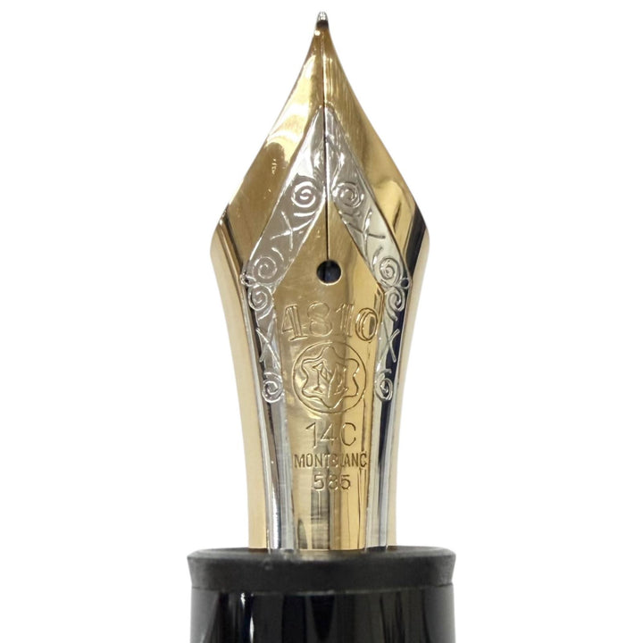 極美品□MONTBLANC モンブラン マイスターシュテュック 149 ペン先14C EFニブ 万年筆 ブラック ゴールド ドイツ製 メンズ 箱付き