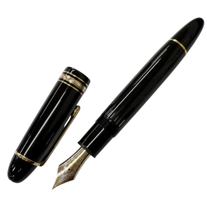 極美品□MONTBLANC モンブラン マイスターシュテュック 149 ペン先14C EFニブ 万年筆 ブラック ゴールド ドイツ製 メンズ 箱付き