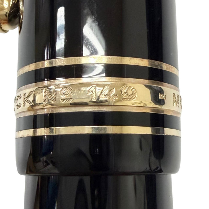 極美品□MONTBLANC モンブラン マイスターシュテュック 149 ペン先14C EFニブ 万年筆 ブラック ゴールド ドイツ製 メンズ 箱付き